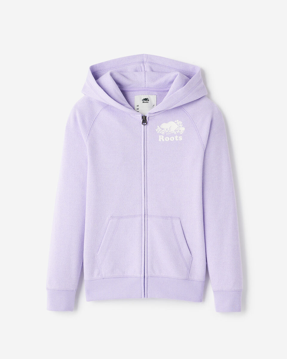 Chandail original &agrave; capuchon et glissi&egrave;re en jersey bouclette de coton bio pour enfants