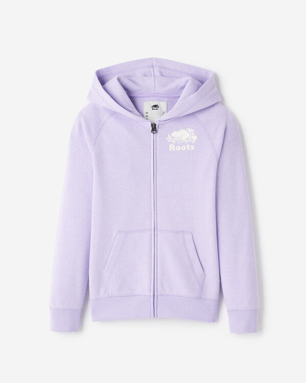 Chandail original &agrave; capuchon et glissi&egrave;re en jersey bouclette de coton bio pour enfants