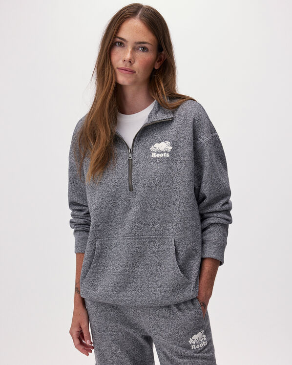 Organic Cooper Relaxed Quarter Zip Stein
