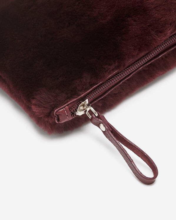 Shearling Medium Zip Pouch