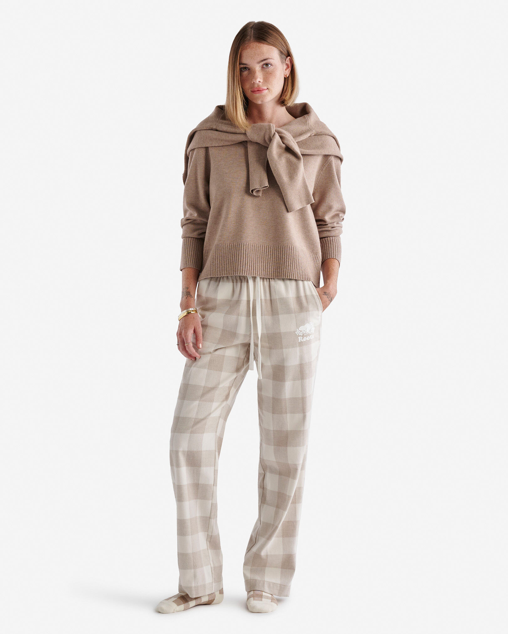 Womens Park Plaid Pajama Pant