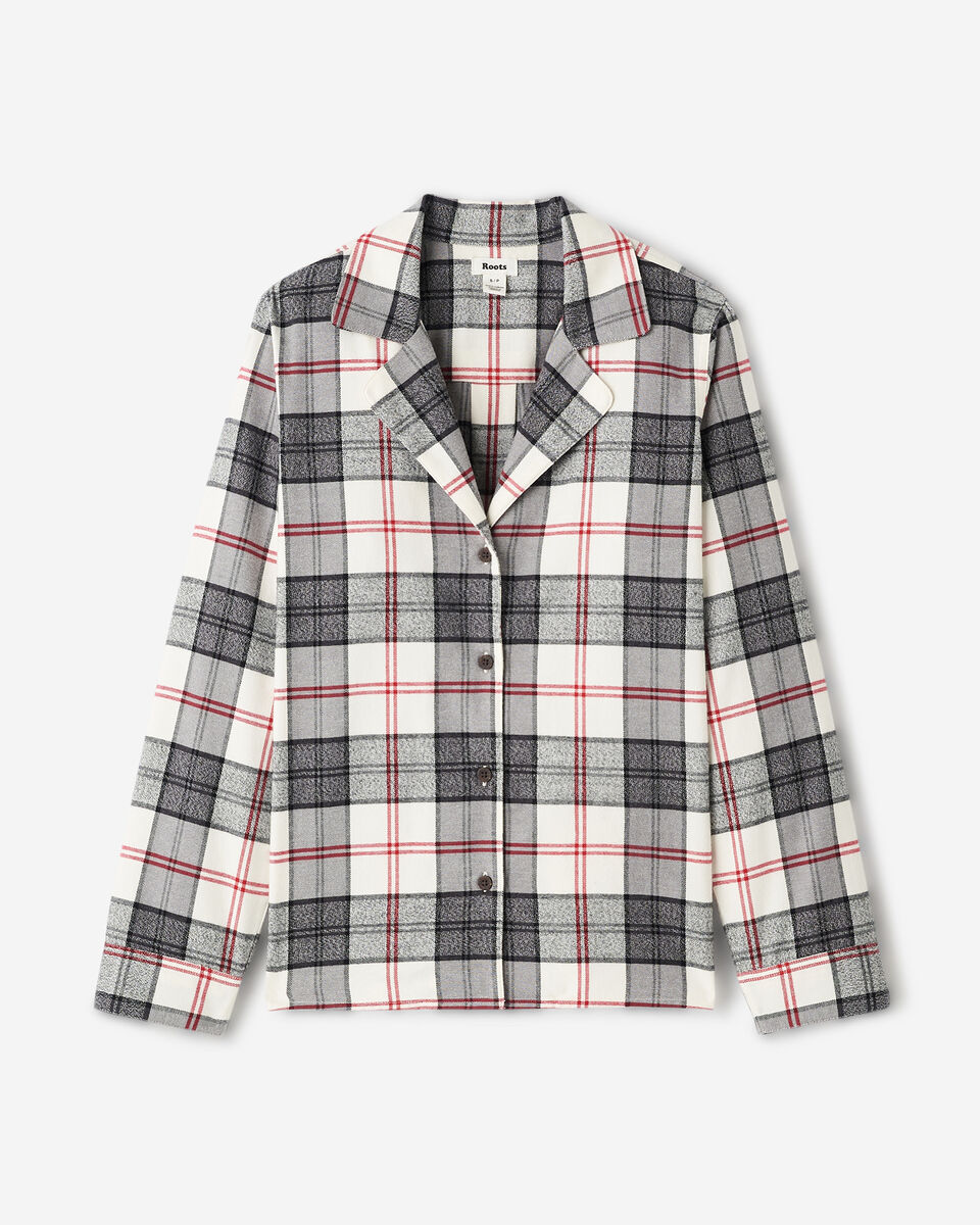 Chemise de pyjama &agrave; carreaux pour femme