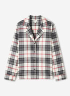 Chemise de pyjama &agrave; carreaux pour femme