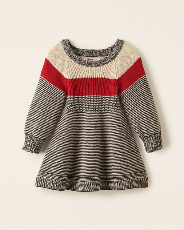 Robe en tricot à rayure Cabane pour bébés