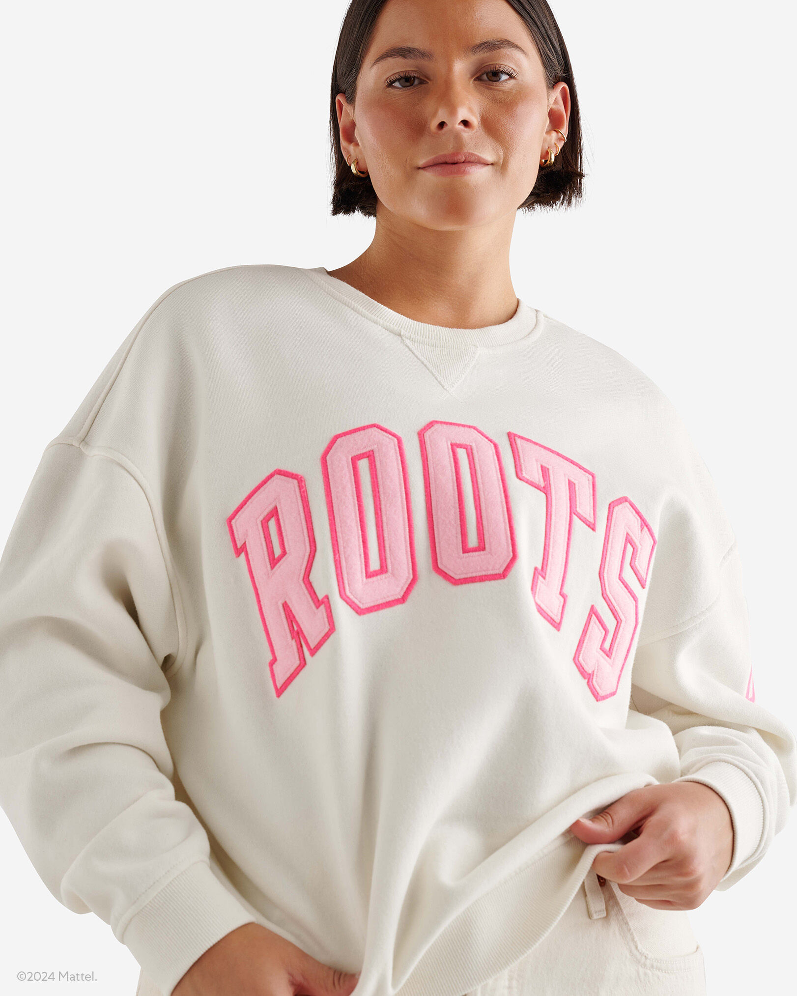 Roots pink sweater sales