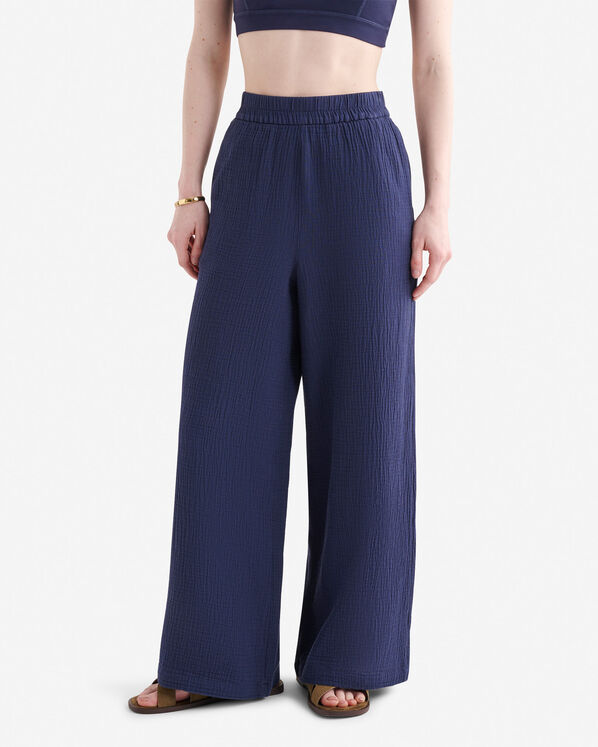 Isla Cotton Gauze Wide Leg Pant