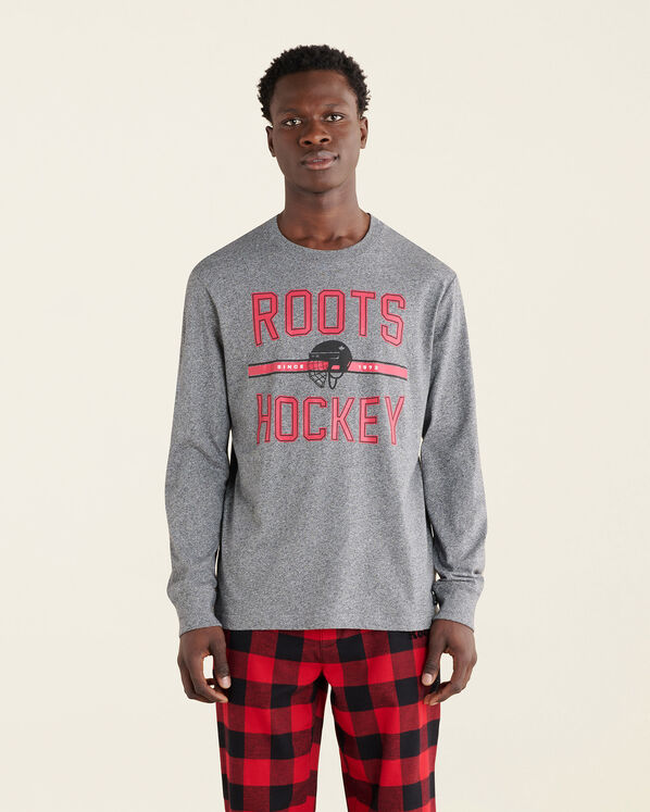 Mens Retro Hockey Long Sleeve T-Shirt