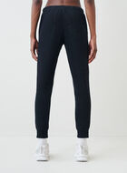 Pantalon original ajusté à cheville côtelée en molleton de coton bio