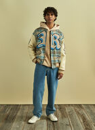 Moon Plaid Varsity Jacket