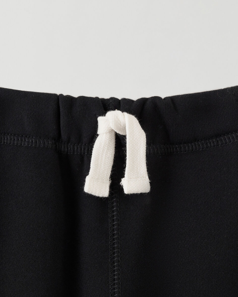 Pantalon ajusté à cheville côtelée en molleton de coton bio pour tout-petits
