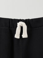 Pantalon ajusté à cheville côtelée en molleton de coton bio pour tout-petits