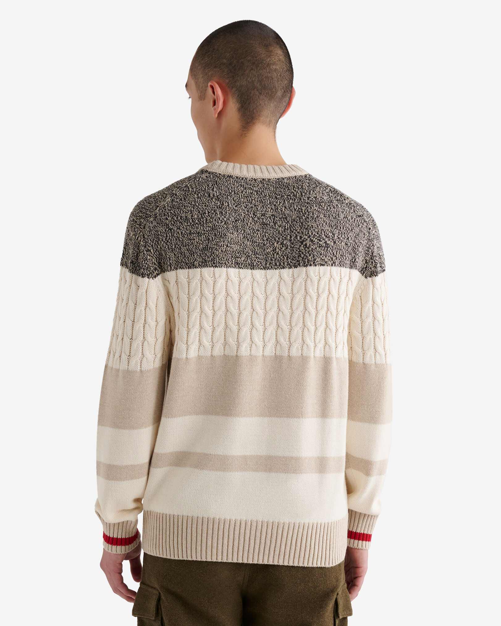Cabin Relaxed Striped Crew Sweater