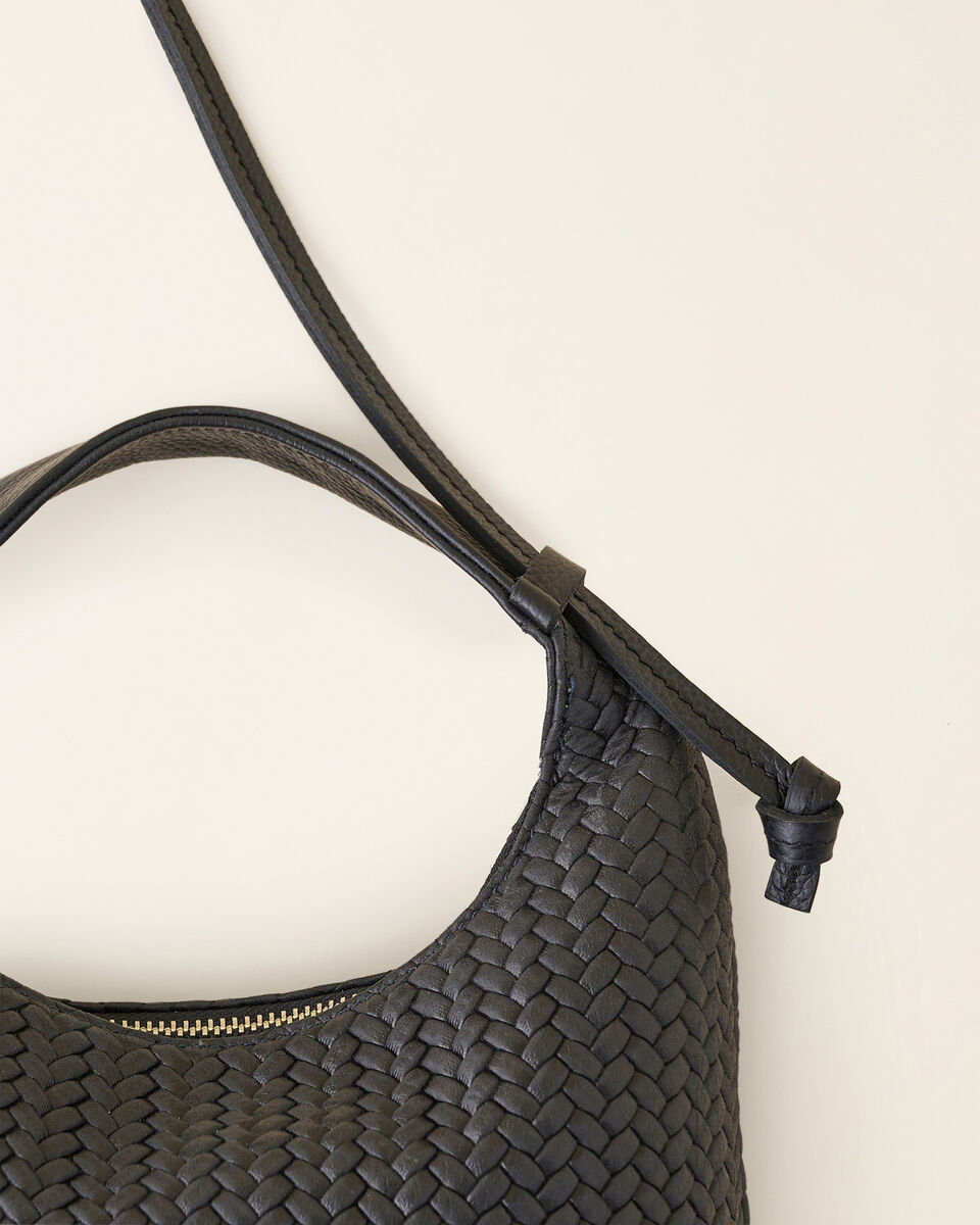 Mini sac Lola en cuir tressé