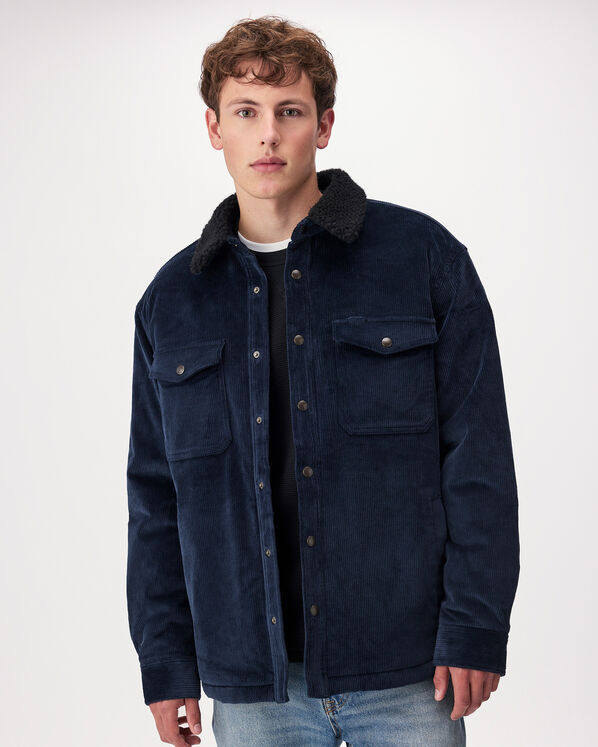 Cord Shearling Fleece Lined Jacket