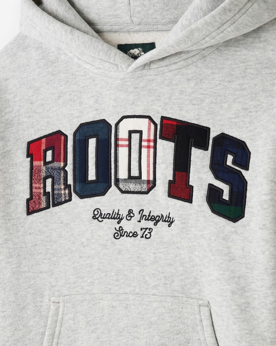 Kids Plaid Applique Hoodie