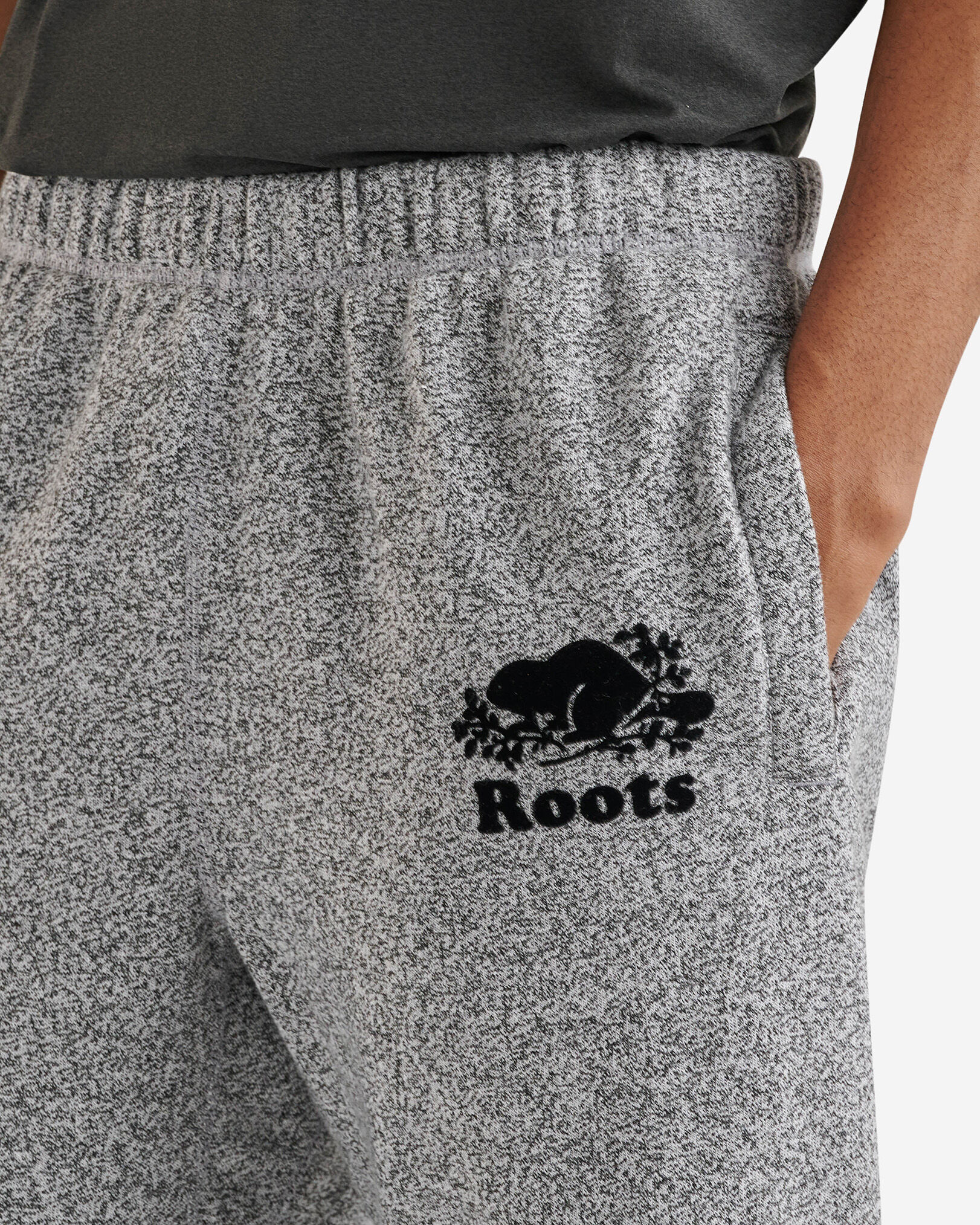 Roots sweatpants salt and pepper clearance