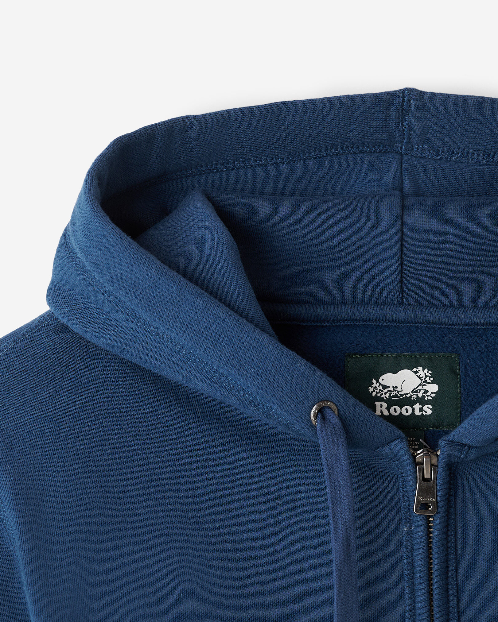 Blue zipped hoodie top