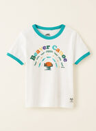 T-shirt à bordures contrastantes Beaver Canoe pour tout-petits