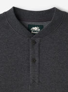Chandail henley à col boutonné en tricot double Thompson