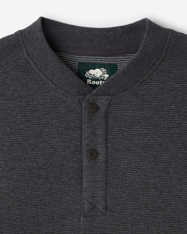 Chandail henley à col boutonné en tricot double Thompson Chandail henley à col boutonné en tricot double Thompson