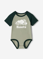 Combinaison style baseball à manches courtes en coton biologique Cooper pour bébés