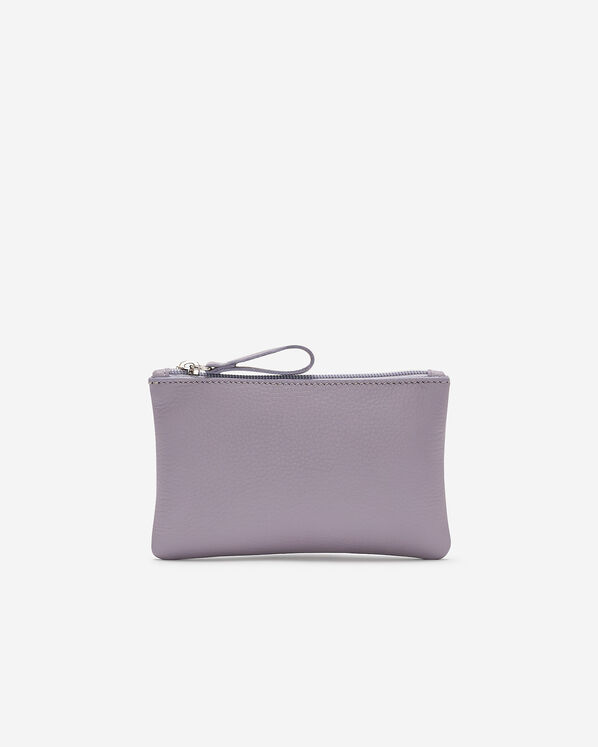 Pochette moyenne à glissière en cuir Nuage