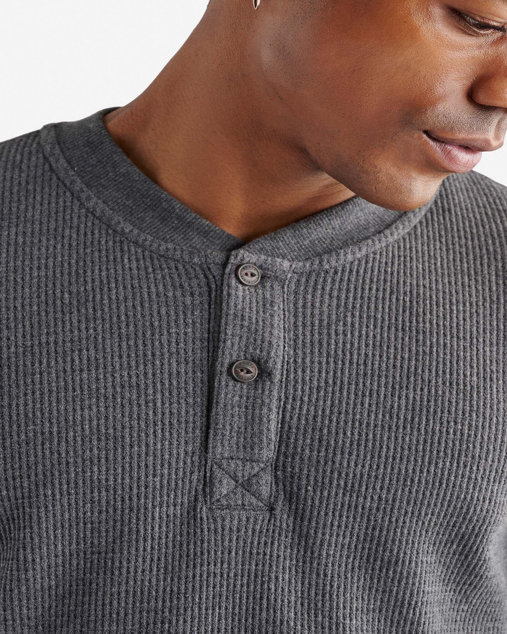 Waffle Long Sleeve Henley