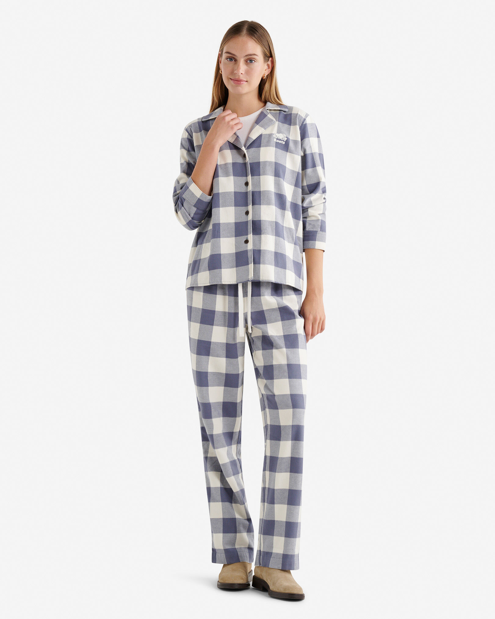 Womens Plaid Pajama Set