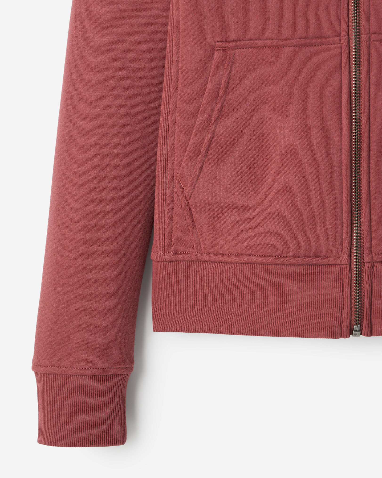 Organic Cooper Slim Full Zip Hoodie