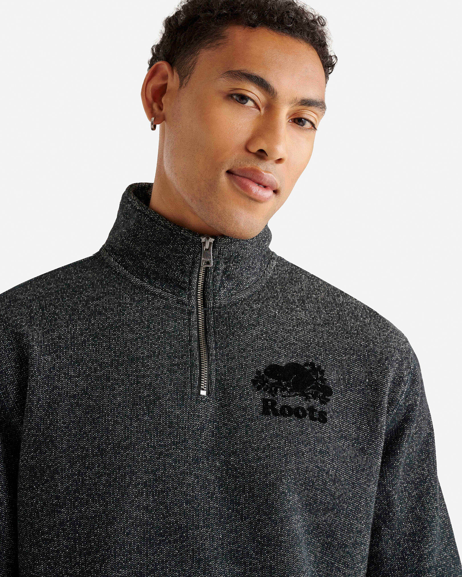 rootsです。② Organic Original Quarter Zip Stein | Roots