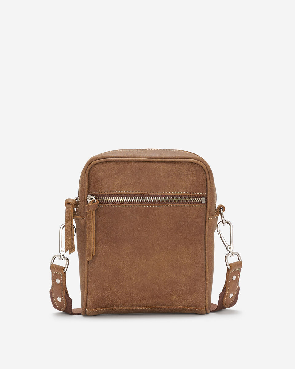 Sac &agrave; bandouli&egrave;re essentiel en cuir Tribe
