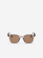 Womens Plastic Modified Square Crystal Sunglasses