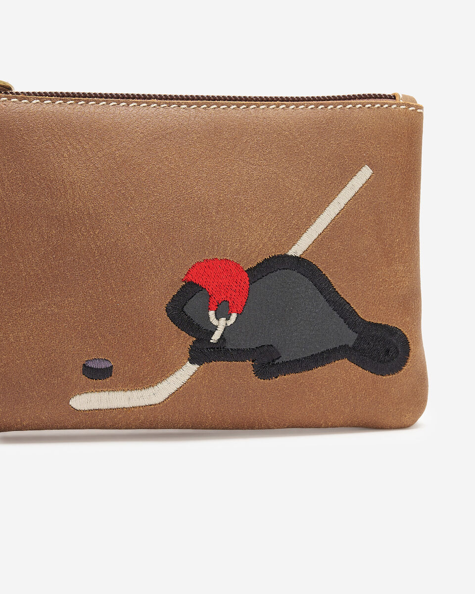 Hockey Beaver Zip Pouch Cervino