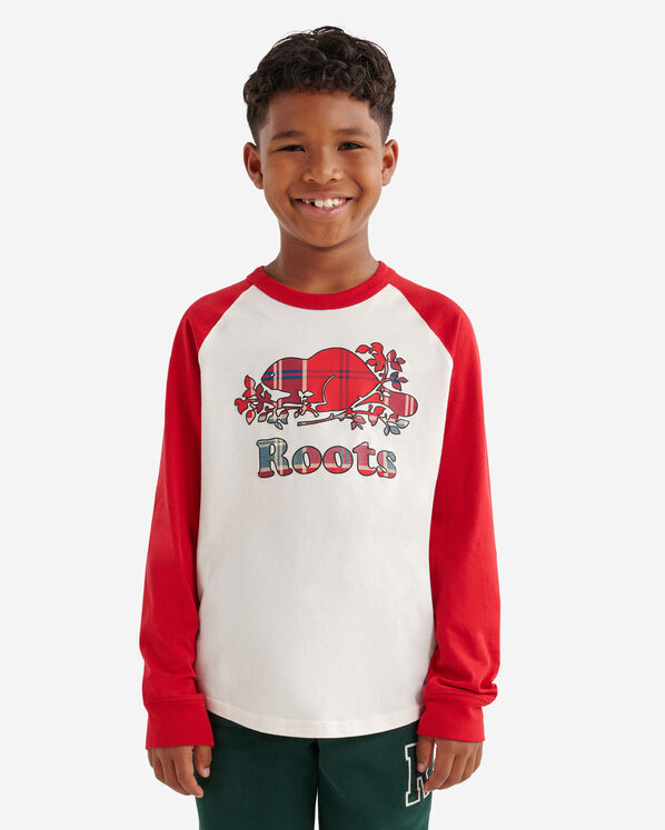 T-shirt style baseball à carreaux pour enfants T-shirt style baseball à carreaux pour enfants