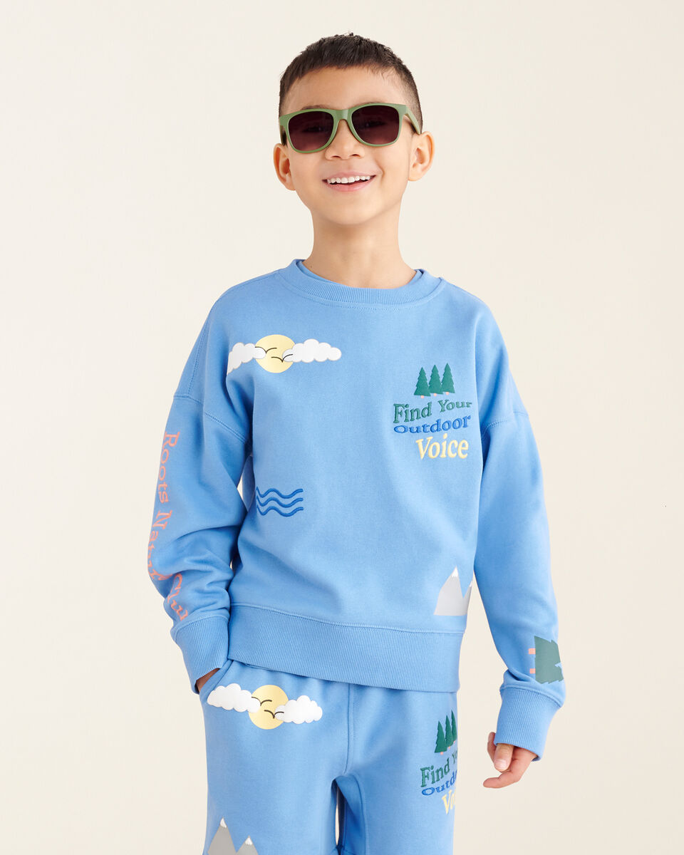 Kids Nature Club Graphic Crew Sweatshirt