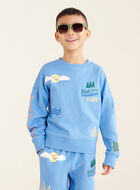 Kids Nature Club Graphic Crew Sweatshirt