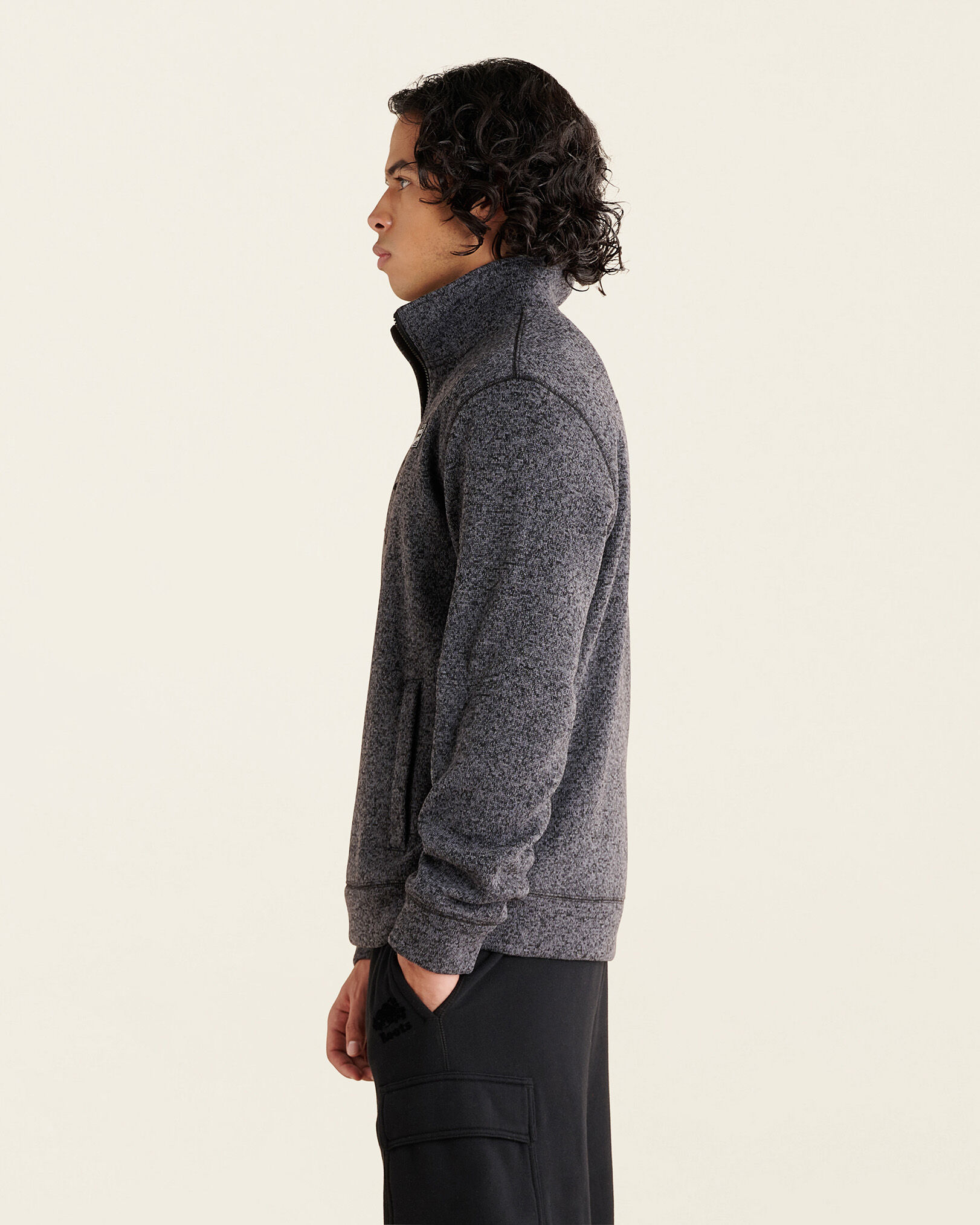 Sweater Fleece Zip Stein Sweatshirts and Hoodies Roots