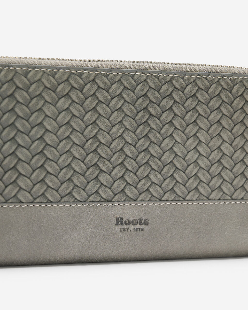 Zip Around Clutch Woven