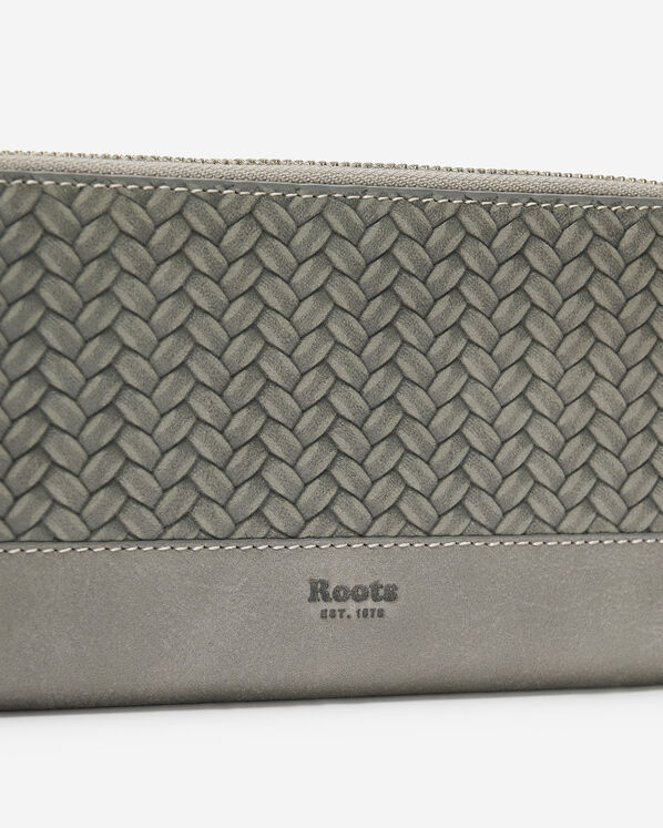 Zip Around Clutch Woven