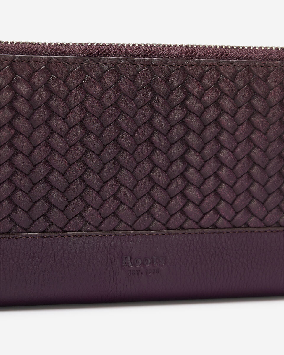 Zip Around Clutch Woven