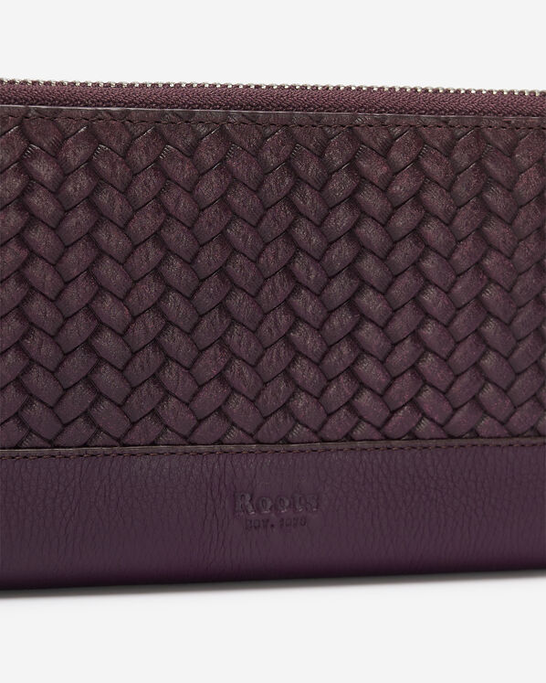 Zip Around Clutch Woven