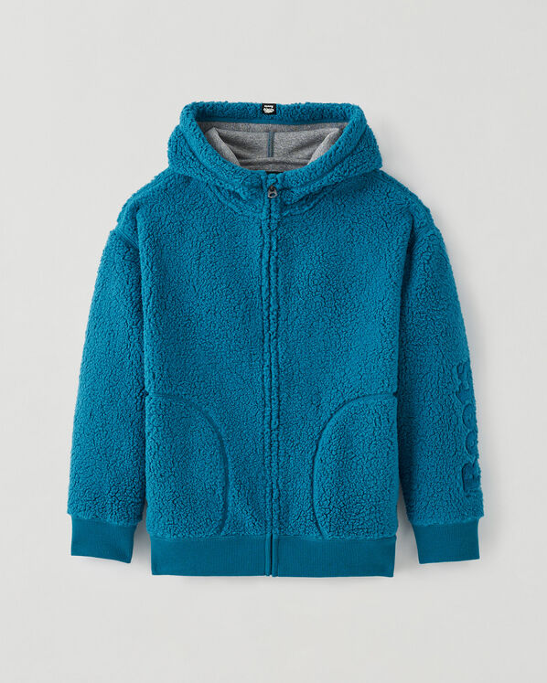 Kids Shearling Fleece Relaxed Zip Hoodie