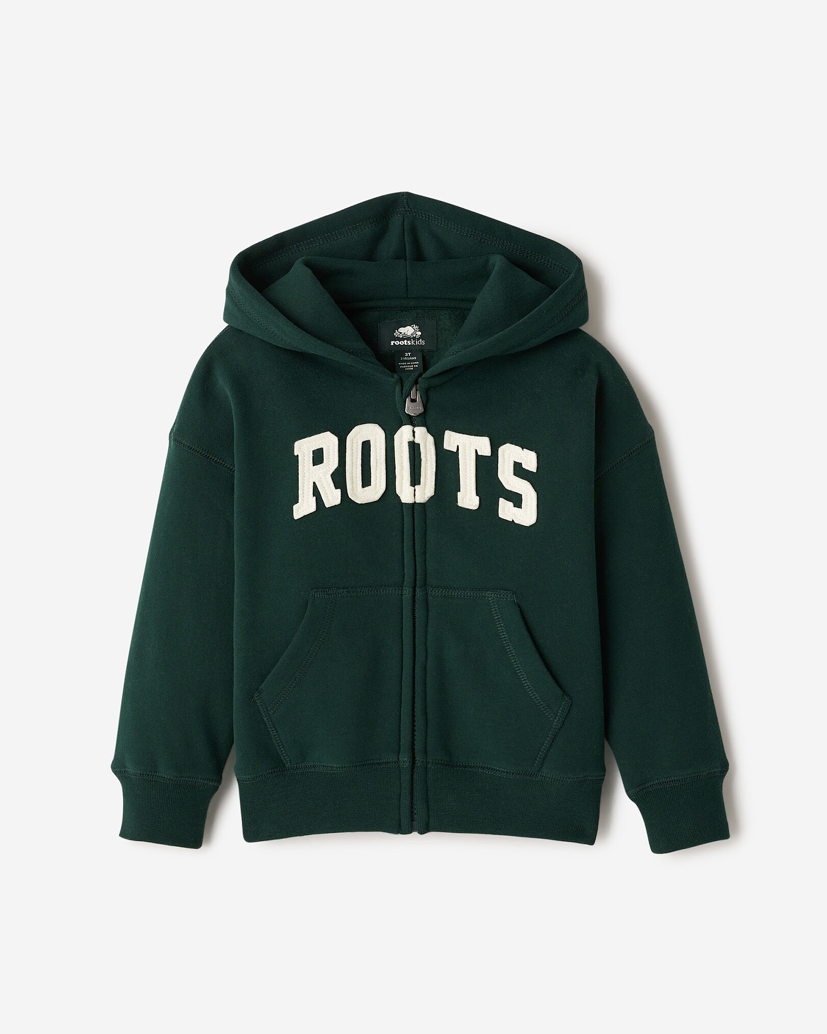 Toddler Roots Applique Full Zip Hoodie