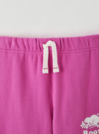 Pantalon ajusté à cheville côtelée en molleton de coton bio pour fille