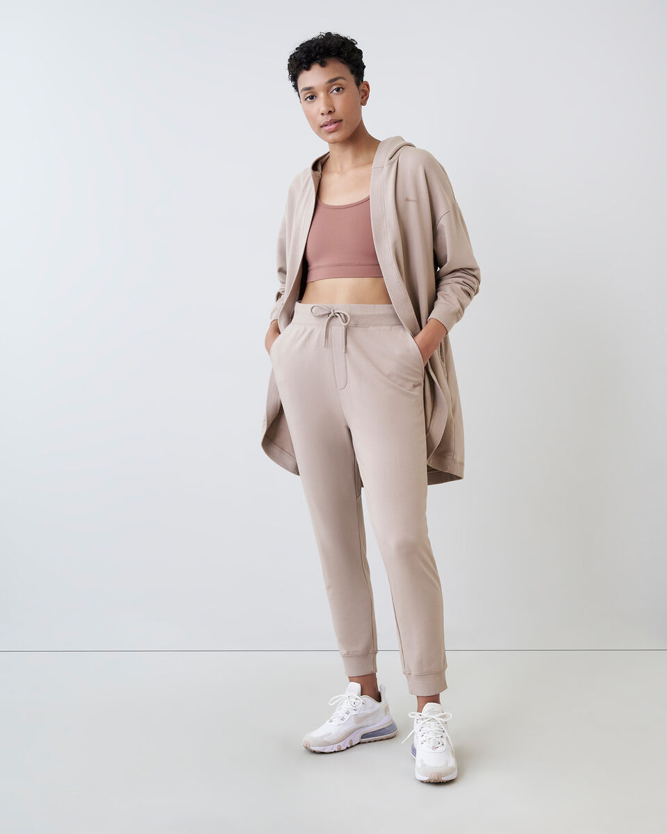 Pantalon en jersey bouclette et mélange modal