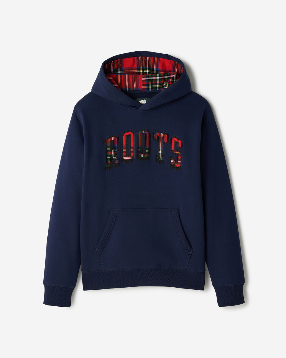 Plaid Applique Hoodie