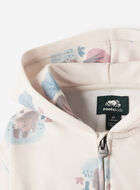 Chandail ourson douillet &agrave; capuchon et glissi&egrave;re pour tout-petits