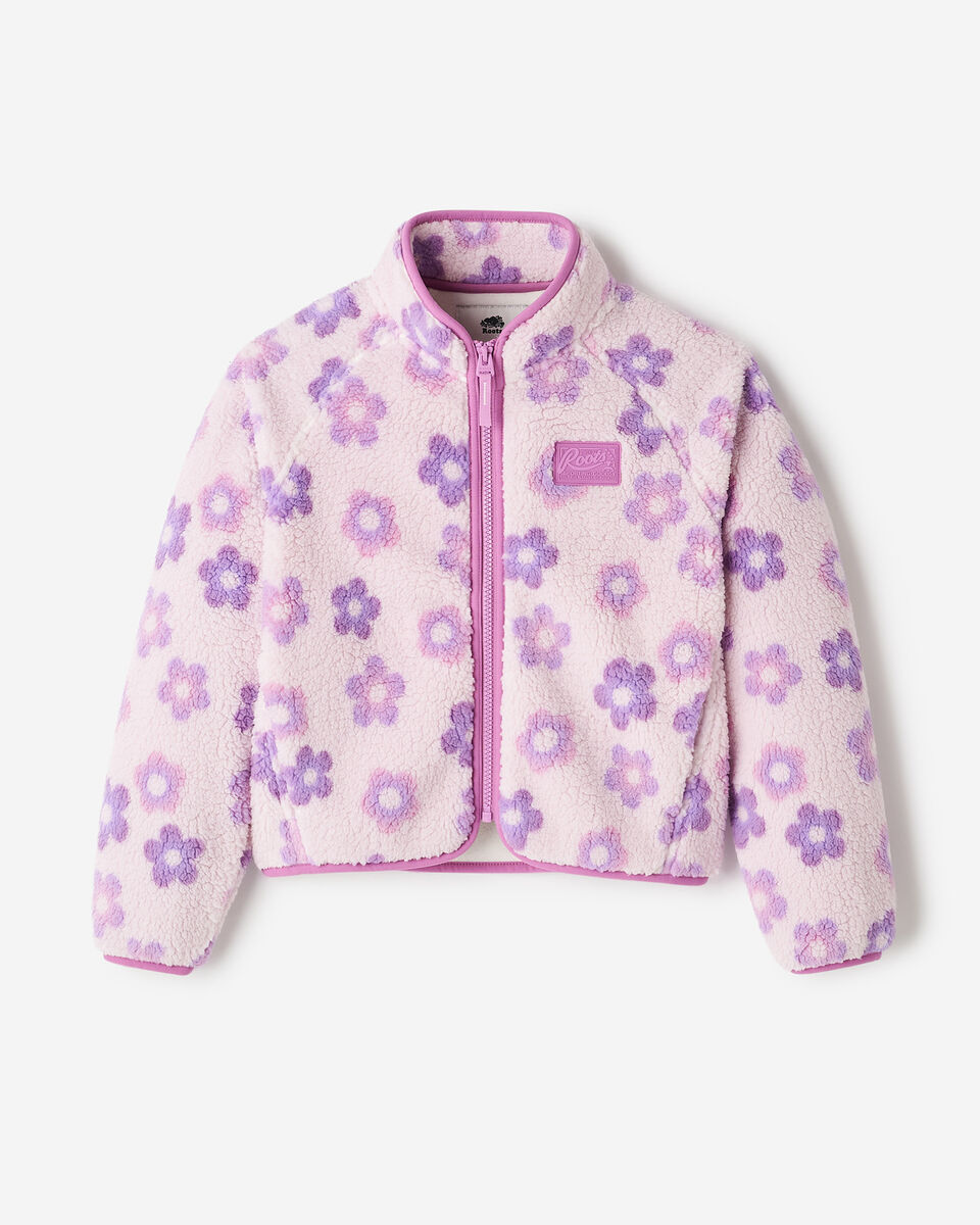 Blouson en mouton &agrave; motif floral pour filles