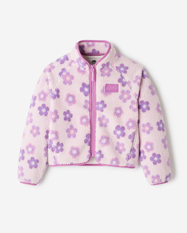 Blouson en mouton &agrave; motif floral pour filles