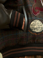 Moon Plaid Varsity Jacket